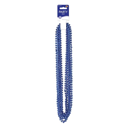 Party Beads - Small Round - size: 12-Pack, style: Blue (12-Pack)