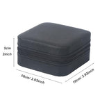 Travel Jewelry Case 2 Pack Mini Travel jewelry Box Portable Organizer Women Girls Gift Box for Rings Earrings Necklaces Bracelets - color: Black