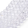 Perlin Czech Bohemian Crystal Glass Beads Faceted Round 4mm 90 Pieces Loose Spacer 1 Strand Beads for DIY Jewelry Earrings Necklace Bracelet Making (Crystal Clear) - color: Crystal-clear