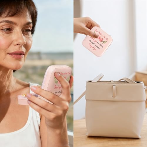Mother in Law Gifts from Daughter-in-Law Christmas Valentines Mothers Day Birthday Gifts for Mothers in Law Future Mother-in-Law Wedding Gift Pink Portable Travel Jewelry Box Jewelry Case - color: mother in law