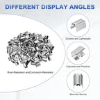 M METERXITY 100-Pack Fold Over Crimp End Caps, 0.4 x 0.2in/ 11 x 6mm Crimp Fasteners Ribbon Ends with Clamps for Jewelry Making/Leather Decor/DIY/Bracelets, Belt Buckle End Tip [Silver] - size: 0.4 x 0.2in/11 x 6mm