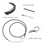 100 Pcs Waxed Necklace Cord with Clasp Bulk Necklace String Bracelet Rope Cords for Jewelry Making Pendants DIY Supplies (Black, 18 Inches) - style: Black