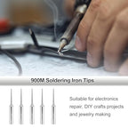 MECCANIXITY Pack of 10 900M Solder Tips Internally Heated Soldering Tips with Cleaning Sponge Pad Replacement Welding Accessories Kit for Electrical Solder Station Tip (900M-T-LI) - style: 900M-T-LI