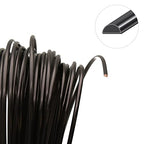 The Beadsmith Half-Round Craft Wire – Soft Temper Jewelry Wire, Black Color, 18 Gauge, 7 Yards - color: Black, size: 18 Gauge