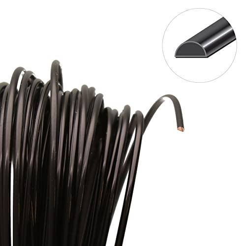 The Beadsmith Half-Round Craft Wire – Soft Temper Jewelry Wire, Black Color, 18 Gauge, 7 Yards - color: Black, size: 18 Gauge