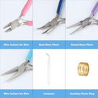4 Pack Jewelry Making Pliers Tools Set, Jewelry Making Needle Nose Chain Nose Round Bent Pliers Wire Cutter for Bracelet Beading DIY Craft Jewelry Making Supplies - style: 4pcs-Mixed Color