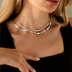 WomenGifts Cuban Link Chain Necklace for Women, Waterproof 14k Gold Silver Plated Chain Choker, Non Tarnish Stainless Steel Jewelry, 3.5/5/6/8/11mm,14/16/18 Inch Thin&Chunky&Thick - color: Silver, style: 3.5MM-14"