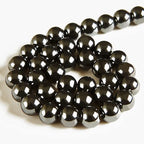 150pcs 6mm Black Hematite Beads Natural Gemstone Beads Round Loose Beads for Jewelry Making - color: Black Hematite, size: 6mm