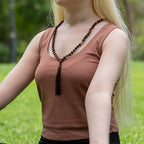 Natural Yellow Tiger Eye Semi Precious Gemstone 108 Beads Japa Mala Prayer Necklace And Wrist Mala Bracelet For Yoga Meditation Energing Balancing