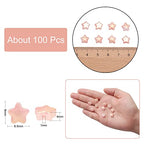 UR URLIFEHALL 100 Pcs Pink Imitation Jade Glass Star Beads with Glitter Powder Glass Beads for Earring Bracelet Necklace Jewelry DIY Making - color: 100pcs-8x8.5x4mm-pink imitation jade glass star