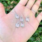 Adabele Grade A Birthstone Pendant Drop 11mm 14mm 16mm Sterling Silver Plated For Personalized Earrings Bracelet Necklace Anklet Pendant Keychain Craft Jewelry Making - color: April (diamond clear), size: 16mm Long - 30pcs
