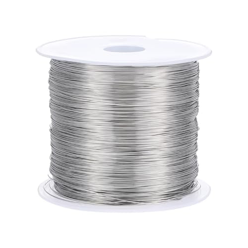 26 Gauge Stainless Steel Wire Jewelry Wire Resistant Copper Beading Wires for Jewelry Making Bailing and Craft Anklet Bracelet Weaving DIY Handmade Projects 0.4mm X 100m