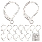SUNNYCLUE 1 Box 100Pcs Leverback Earring Hooks 304 Stainless Steel Earwires Earrings Hook Bulk with Loop Leverbacks Ear Lever Back for Jewelry Making Findings Ear Backs Closed Clasps - color: 100pcs Stainless Steel Leverback Earwires