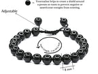 Amazing Gemstone Black Tourmaline Bracelet for Women Men's Gifts - Protection Healing Crystal Bracelet - 8mm Gemstone Beaded Adjustable Bracelet Pulseras Para Hombres Mujer Stocking Stuffers - color: Black Tourmaline