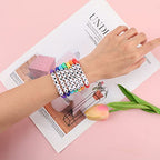 Rainbow Heishi Surfer Bracelets Set for Women Stackable Clay Beaded Bracelets Disc Stretch Preppy Bracelets Layering Colorful Friendship Bracelets Team Cheer Bulk Boho Summer Beach Jewelry Gift - style: FAMILY