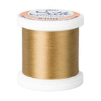 YLI Threads Silk Thread – 100 wt Fine Japanese Silk for Appliqué, EPP, and Quilting - Dull Gold - color: Dull Gold