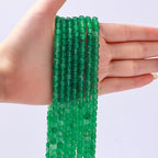 Natural Faceted Green Aventurine Cube Stone Beads 5-5.5mm 60pcs/str Loose Square Semi Gemstone Stone Beads for Making Bracelets Necklace Earrings - color: Green Aventurine