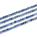 Adabele 15 Inch Natural Blue Kyanite Healing Gemstone 3mm (0.12 Inch) Tiny Small Faceted Round Loose Beads Stone Spacer (120-130pcs) for Craft Jewelry Making GK3-21 - color: Kyanite, size: 3mm (0.12") - 15 inch/1 strand