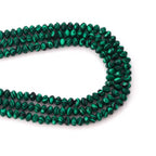 Faceted 4x6mm Natural Malachite Stone Rondelle Spacer Gemstone Beads Loose Semi Gemstone Beads for Jewelry Making - color: Malachite