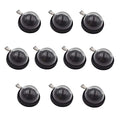10-Piece Glass Dome Pendant Set with Wooden Base and Hollow Glass Cabochons (30mm Dark Coffee) - size: 30mm Dome Dark Coffee