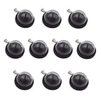 10-Piece Glass Dome Pendant Set with Wooden Base and Hollow Glass Cabochons (30mm Dark Coffee) - size: 30mm Dome Dark Coffee
