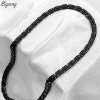 Magnetic Necklace - Titanium Necklace for Men Women Stainless Steel Ultra Strength Magnets - with Adjustable Sizing Tool and Present Box - color: Black