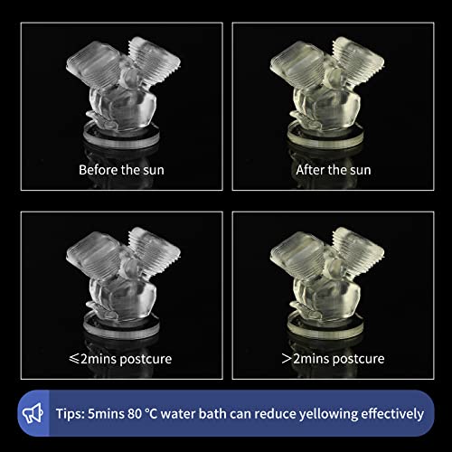 ANYCUBIC 3D Printer Resin, 405nm SLA UV-Curing Resin with High Precision and Quick Curing & Excellent Fluidity for LCD 3D Printing (Clear, 500g) - color: Clear, size: 500g
