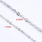33 Feet Necklace Chains Stainless Steel DIY Link Chain Necklaces with 20 Lobster Clasps and 30 Jump Rings for Jewelry Making(1.5 mm Wide) - size: 1.5 mm Wide
