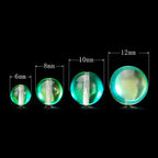 RUBYCA Round Moonstone Crystal Glass Beads Aura Iridescent for Jewelry Making (1 Strand, 8mm, Green) - color: Green, size: 8mm