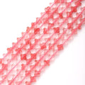 8mm Natural Watermelon Red Gemstone Faceted Clovers Beads Four-Leaf Spacer Loose Beads for DIY Jewelry Making Beads - color: Watermelon Red
