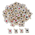 80Pcs Enamel blocks plum blossoms spades hearts Poker Card Charms Gold Alloy Card Pendants for DIY Keychains Necklace Bracelet Earring Jewelry Making Craft Ornament