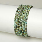 MJDCB 225pcs Natural Small Stone Beads 3mm African Turquoise Round Smooth Loose Gemstone Bead for Jewelry Making Bracelets Earrings Necklaces Accessories - color: African Turquoise