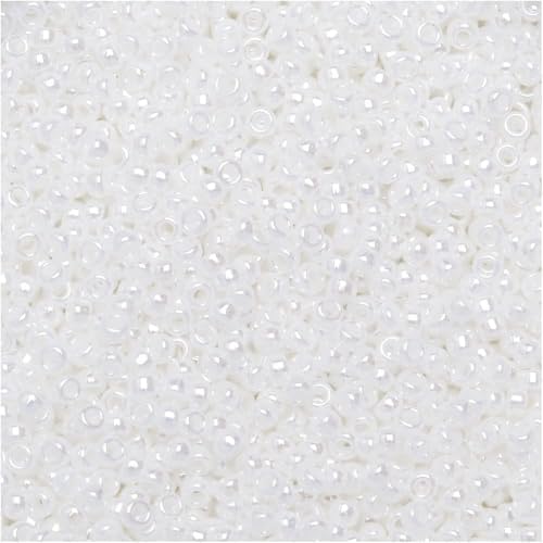 Miyuki Round Seed Bead Size 15/0 8.2g White Pearl