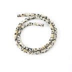 5x12mm Natural Dalmation Stone Bamboo Shape Gem Healing Energy Loose Spacer Beads for DIY Necklace Bracelet Earring - color: Dalmation