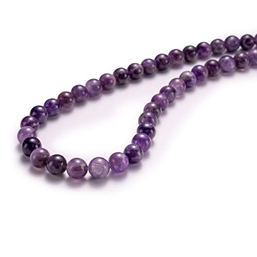 BEADIA Natural Amethyst Crystal Stone Round Loose Semi Gemstone Beads for Jewelry Making 4MM 89PCS - color: Amethyst, size: 4mm