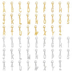 SUPERFINDINGS 104Pcs 2 Colors A-Z Alphabet Letter Charms Initial Letter Charm with Lobster Clasp Alloy Uppercase Letters Pendants for DIY Keychain Chain Bracelets Jewelry Making Craft - size: 30mm