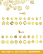 YETOOME 60 Pcs Antique Gold Inspiration Words Charms Engraved Motivational Charms Pendants for Jewelry Making Crafting Findings Accessory