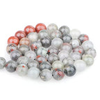 Bymitel 90 pcs Natural Genuine Real Round Loose Stone Beads Gemstone Spacers for Charm DIY Jewelry Making 15.5" per Strand 4mm (Bloodstone, 4mm) - color: Bloodstone, size: 4mm