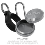 CURVD Premium Carrying Case Durable Travel Keychain Container, Medicine Pill Organizer, Travel Pill Box, Small Waterproof Holder for Pills, Earplugs, Compatible with Loop, Vibes & Eargasm - color: Black