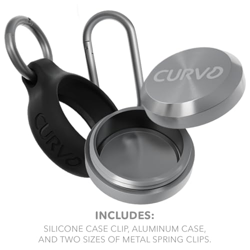 CURVD Premium Carrying Case Durable Travel Keychain Container, Medicine Pill Organizer, Travel Pill Box, Small Waterproof Holder for Pills, Earplugs, Compatible with Loop, Vibes & Eargasm - color: Black