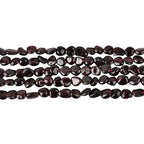 HAAMIIQII Natural Red Garnet Pebble Stone 5-8mm Small Irregular Freeform Tumbled Loose Gemstone Beads for Jewelry Making Strand 15 Inch (45-50pcs) - color: Garnet