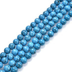 90pcs Adabele Natural Turquoise Blue Howlite Healing Gemstone 4mm (0.16 Inch) Small Round Beads Gem Stone Spacer for DIY Craft Jewelry Making GS18-4 - color: Blue howlite (imitated turquoise), size: 4mm (90pcs/1 Strand)