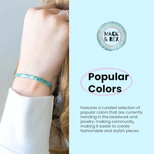 Mack and Rex Tila Bead Mixes (Island) – Includes Matte Teal, Opaque, Picasso (4514), Mossy Picasso, and Aquamarine and Metallic Peacock Blue/Green - color: Island, size: 10 Gram Bag