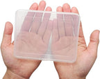 Goiio 6 Pcs 5.6x4.2x1.8 Inches Clear Rectangle Box for Collecting Small Items, Beads, Game Pieces, Business Cards, Crafts Accessories