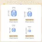 MECCANIXITY 15/0 11/0 8/0 6/0 Glass Seed Beads 1.5mm/2mm/3mm/4mm Loose Seed Beads for Jewelry Earring Bracelet Craft Making, 5888PCS, Denim Blue - color: Denim Blue