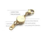 Zpsolution Stainless Steel Magnetic Clasps for Jewelry, 18K Gold Plated Magnetic Jewelry Clasps for Necklaces Bracelet Extender Jewelry Making - color: Gold