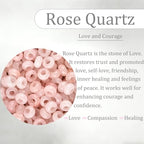 20Pcs Natural Rose Quartz Large Hole Beads, 8x14mm Rondelle Gemstone Spacer Beads 6mm Big Hole for Jewelry Making, Beading Bracelets, Macrame & Hair Braiding - color: Pink Rose Quartz