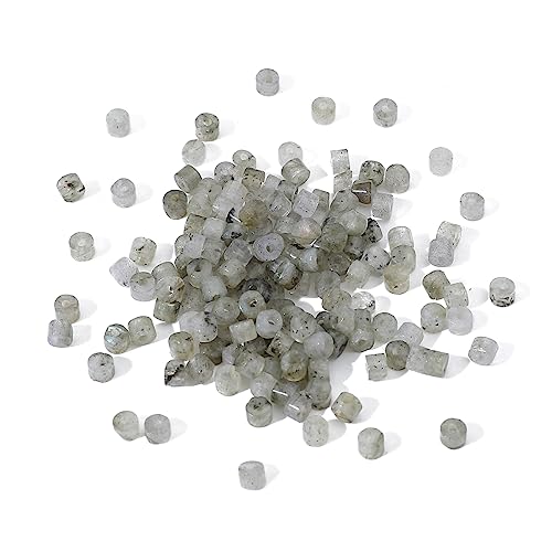 BEADIA Natural Spectrolite Short Cylinder Beads 2x3mm 155pcs Tube Loose Semi Gemstone Beads for Jewelry Making Design - color: Spectrolite