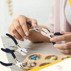 Mudder 2 Pieces Jewelry Making Tool Bail Making Pliers 6 in 1 Jewelry Wire Bending Pliers for Beading Looping Shaping Wire DIY Crafts(Blue and Yellow) - color: Blue and Yellow