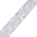 Gem-Inside 6MM Natural Blue Rainbow Moonstone AAA Grade Genuine Gemstone Beads for Jewelry Making 15" - color: Aaa White Moonstone, size: 6mm